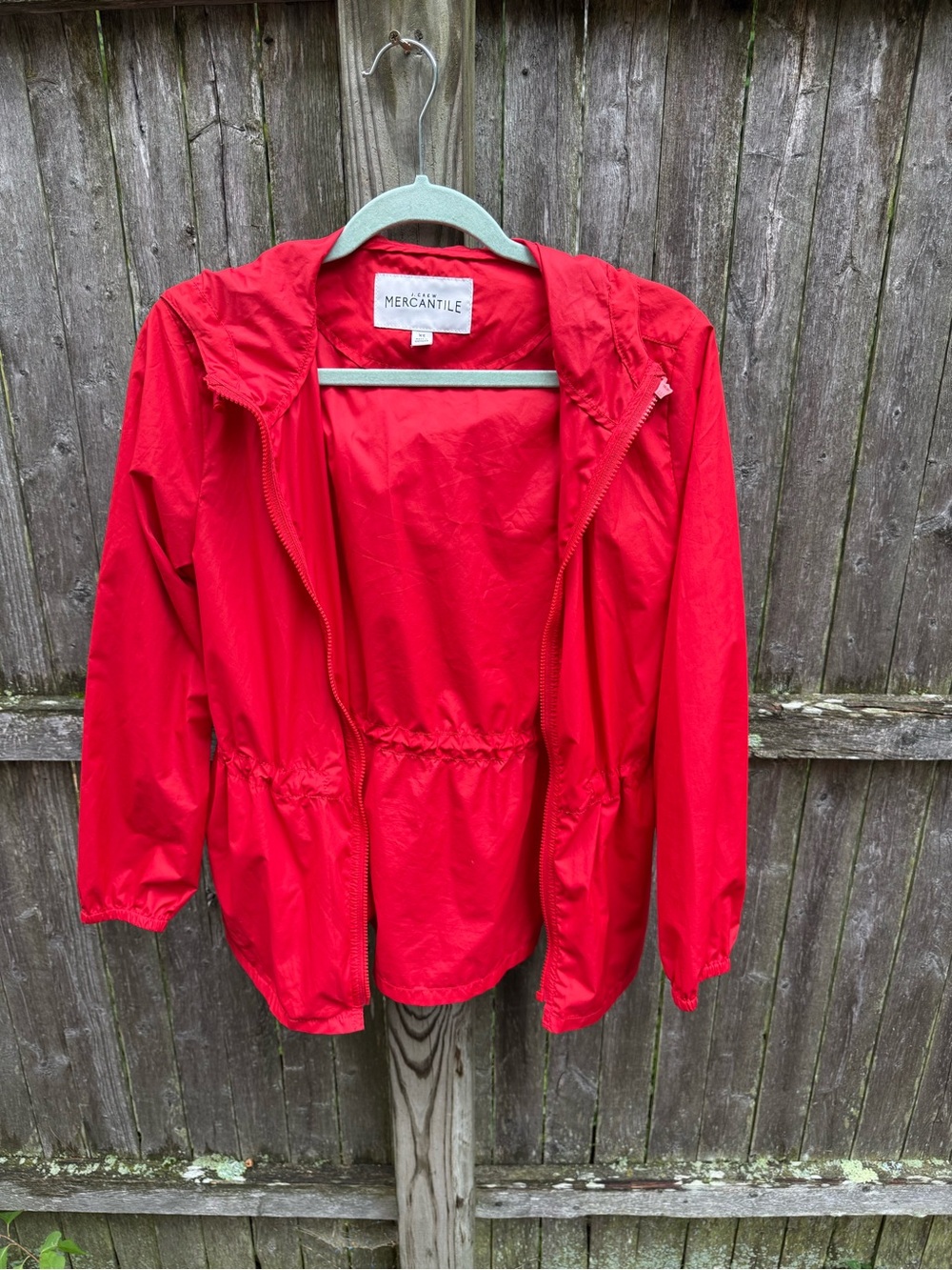 Red Lightweight Hooded Jacket